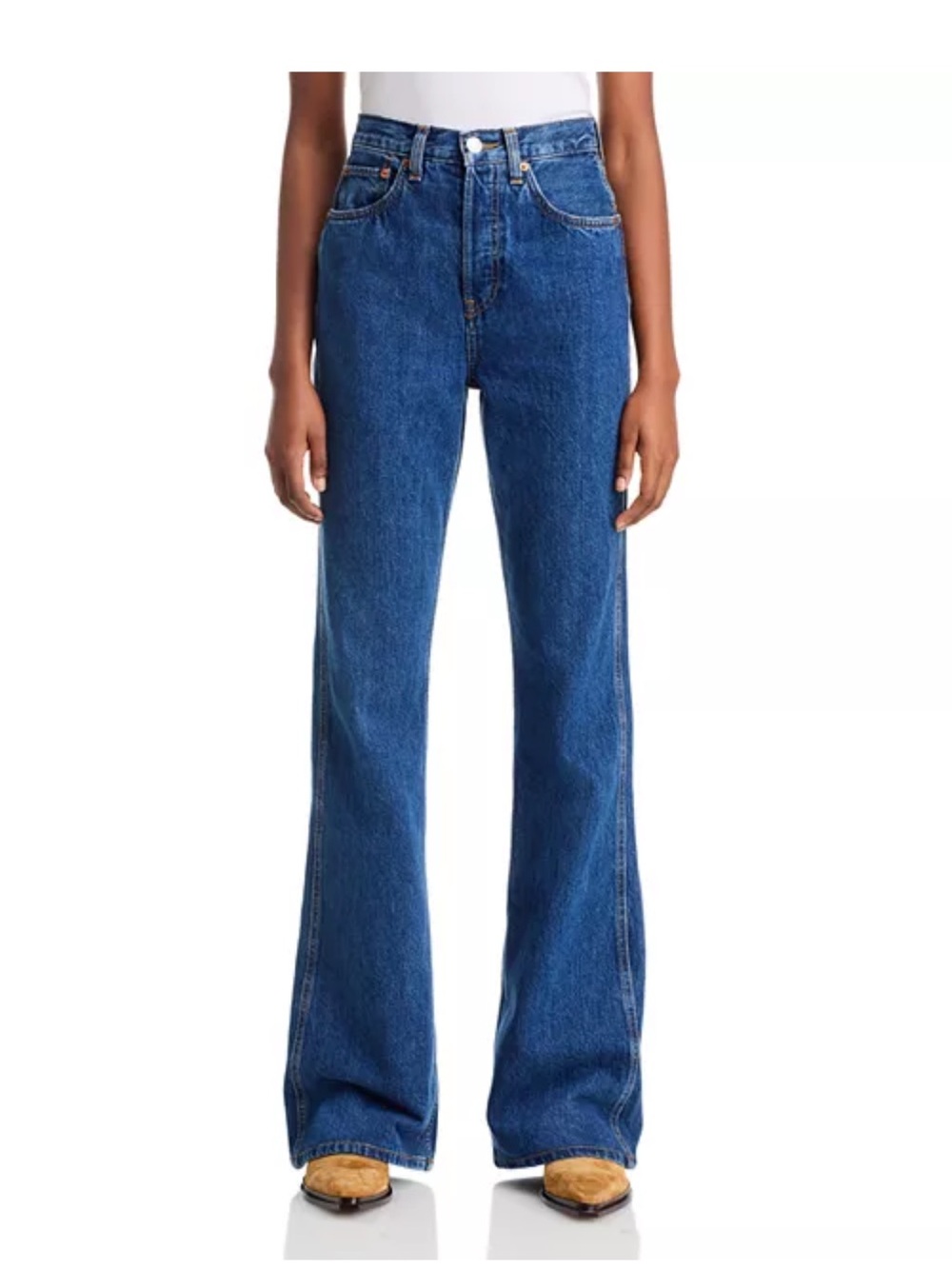 Re/Done Riding High Rise Bootcut Jeans - Faded Rider Size 30 - Picture 7 of 11